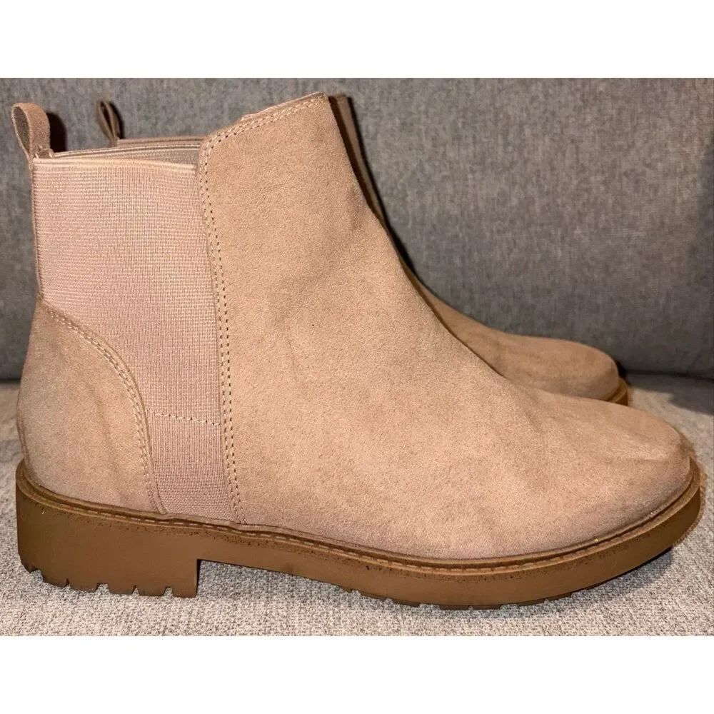 Esprit taupe suede booties size 10